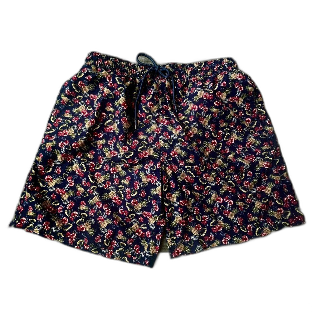 Rodd & Gunn Swim Shorts Trunks Pineapple Floral Pockets Beach Vacation Elastic